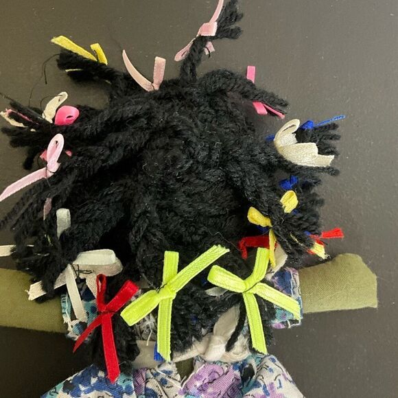 Vintage Bahamas Souvenir Local Ethnic Pin Up Girl Clothes Black Hair with Bows - Picture 6 of 7